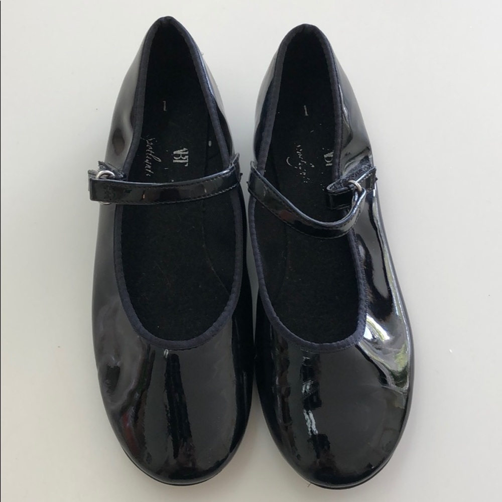 American Ballet Theatre Black Patent Tap Shoes - Picture 2 of 8